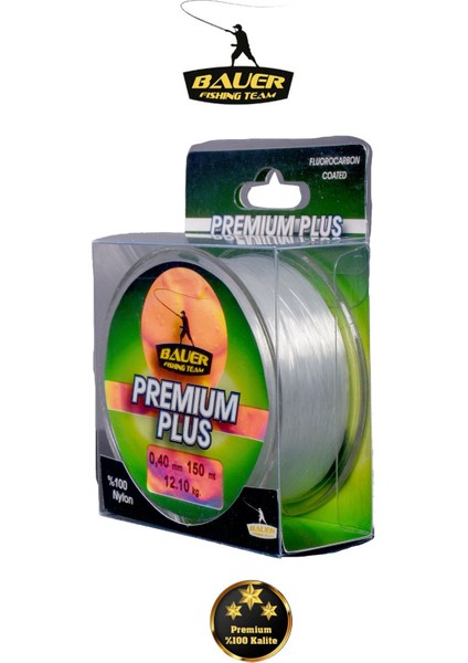 Bauer Premium Plus 150MT Olta Misinası Kaliteli Fluorocarbon 150 Metre