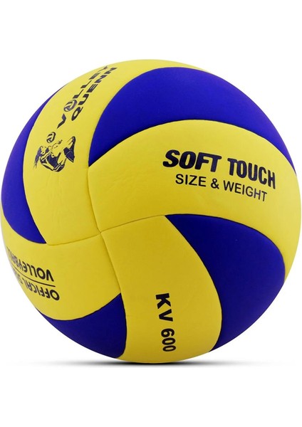 Voleybol Topu Soft Touch Yapıştırma Yumuşak Yüzey 18 Panel 5 Numara Sarı-Lacivert modelleri