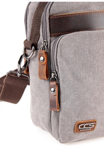 Şık Gri Kanvas El Çantası, Hafif ve Dayanıklı Tasarım indirimleri