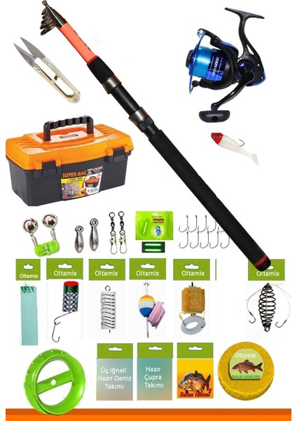 Çok Renkli Yeni Başlayanları Profosyonel Yapan Ekonomik Olta Seti Harika Kalite Deniz ve Göl Takım fiyatları