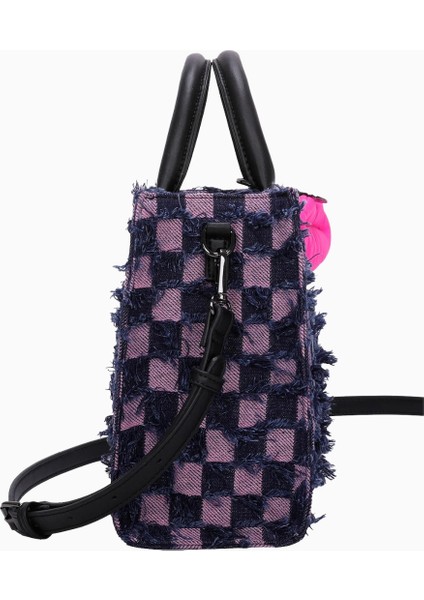 Big Boxy Fancy Squares Denim Omuz Askılı Lüks Çanta modelleri