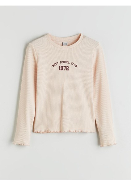 Bisiklet Yaka Kız Çocuk Tişört (W5)