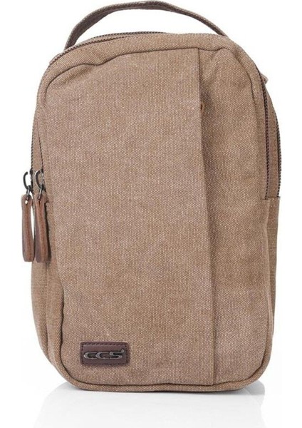 Kanvas Tek Askılı Çapraz Çanta, Şık ve Kullanışlı, Kahverengi Renk Seçeneğiyle.