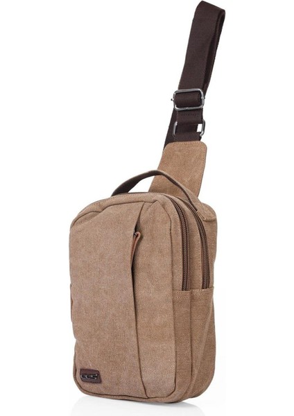 Kanvas Tek Askılı Çapraz Çanta, Şık ve Kullanışlı, Kahverengi Renk Seçeneğiyle. modelleri