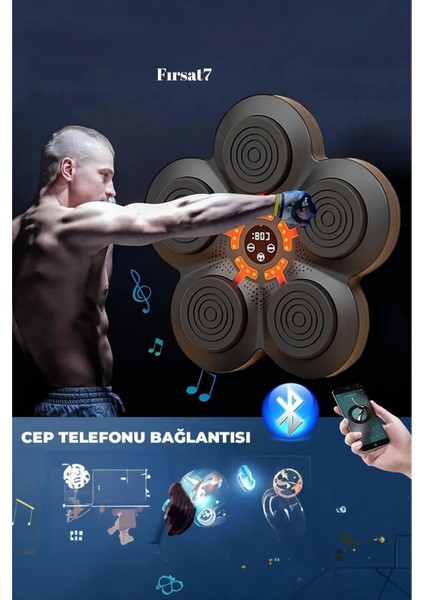 Boks Eğitim Makinesi Müzikli Duvara Monte Edilebilir Eldivenli Boks Padi Yetişkin Boks Egzersizi fırsatları