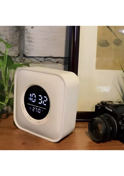 Rgb Işıklı Kare Dijital Saat – Alarm, Bluetooth Hoparlör, Termometre, Gece Lambası fiyatları