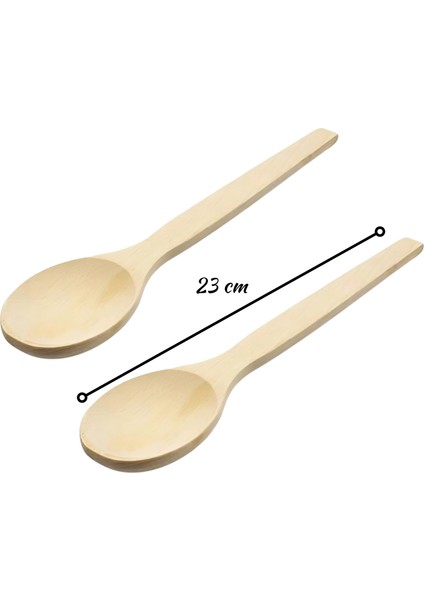 Doğal Ahşap Yemek Kaşığı 2 Adet 23CM fiyatları