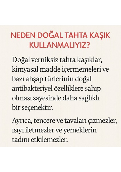 Doğal Ahşap Yemek Kaşığı 2 Adet 23CM modelleri