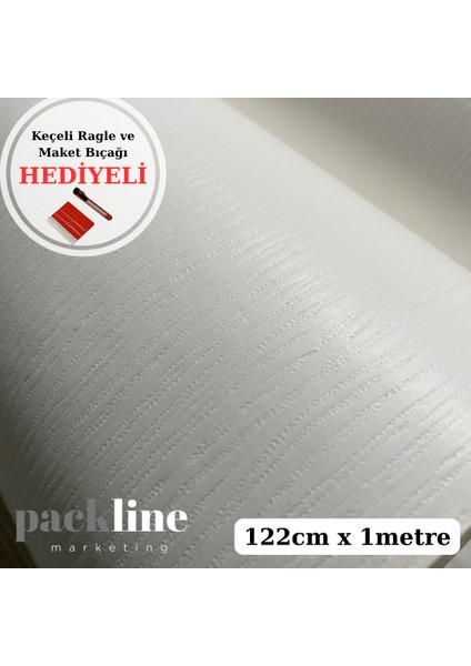 Marketing Dekoratif Dokulu Kendinden Yapışkanlı Kaplama Folyosu Beyaz 122CM x 1metre fiyatları