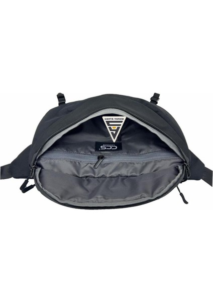 Şık Çift Gözlü Xxl Bel Çantası, Siyah Renk, Kullanışlı ve Rahat Tasarım fiyatları