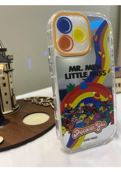 IPHONE 14 Pro Max 3D Digital Baskılı Aynalı Darbe Emici Tam Koruma Şeffaf Mika Telefon Kılıfı