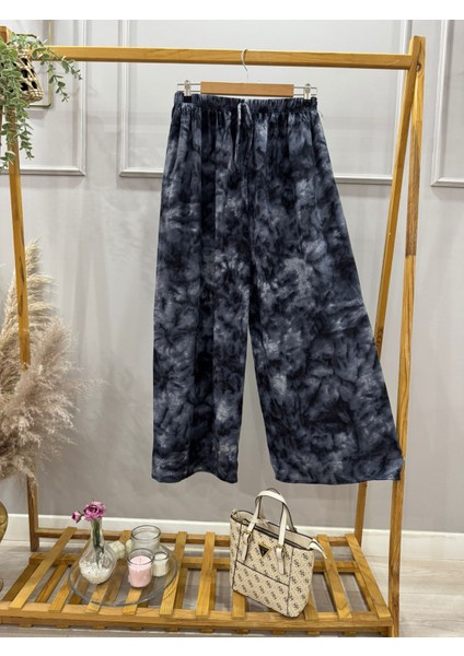 Bol Paça Beli Lastikli Viskon Paltolon