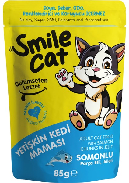 Cat Pouch 85 gr Kedi Somonlu