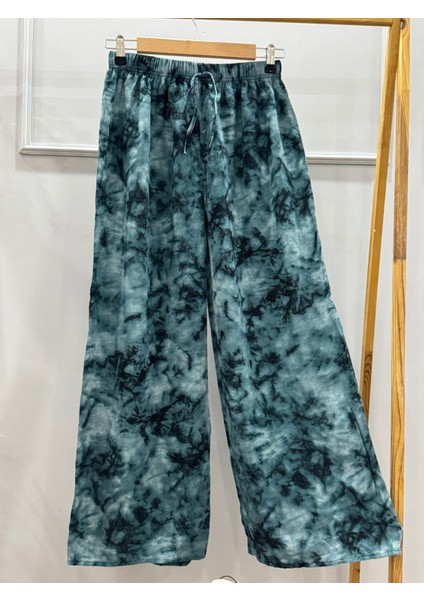 Bol Paça Beli Lastikli Viskon Paltolon