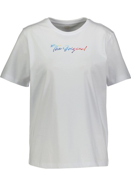 Kadın Regular Fit T-Shirt LF2039154 Off Whıte