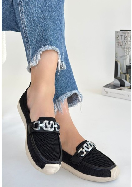 Bernishoes Wata Siyah Triko Babet Ayakkabı