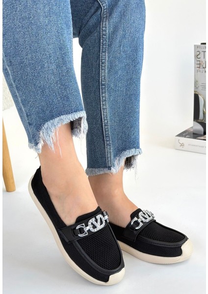 Bernishoes Wata Siyah Triko Babet Ayakkabı modelleri