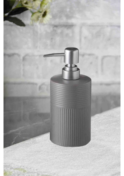 Lüks Gri Porselen Sıvı Sabunluk - Sıvı Sabun ve Bulaşık Deterjanı Şişesi, Banyo ve Mutfak Sabunluğu modelleri