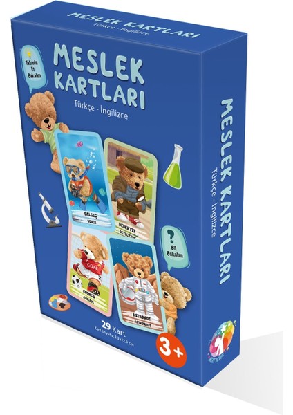 Meslek Kartları Türkçe - Ingilizce Meslekleri Tahmin Etme Oyun Kartları