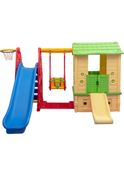 3'ü 1 Arada Büyük Bahçe Oyun Evi Seti - Kaydırak + Salıncak + Evcilik Evi | Çocuk Aktivite Parkı (2 Yaş ve Üzeri) fırsatları