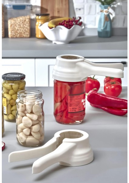 Tüm Kavanoz Kapaklarına Uyumlu Plastik Kavanoz Açacağı