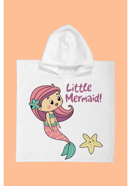 Star Mermaid Çocuk Panço Plaj Havlusu