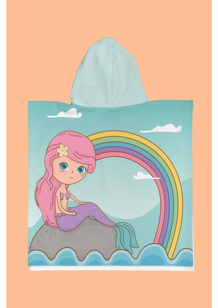 Rainbow Mermaid Çocuk Panço Plaj Havlusu fiyatları