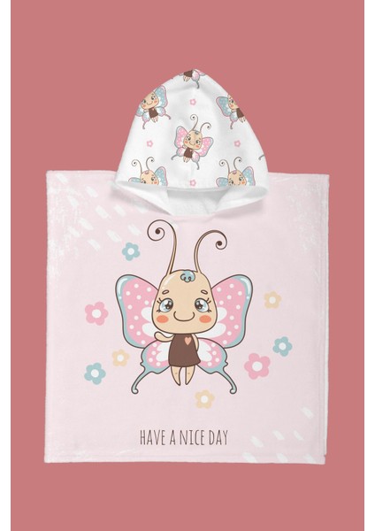 Flower Fairy Çocuk Panço Plaj Havlusu