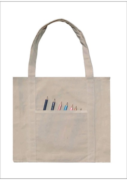 Çift Taraf Cepli Bej Kanvas Çanta, Şık ve Kullanışlı Günlük Eşyalarınız Için fırsatları