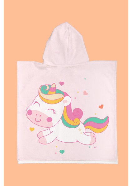 Rainbow Unicorn Çocuk Panço Plaj Havlusu fiyatları