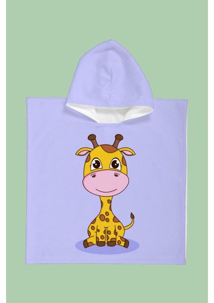 Giraffe Çocuk Panço Plaj Havlusu