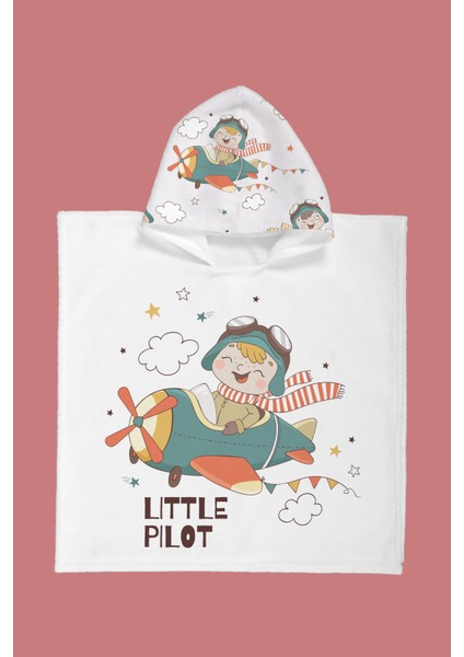 Little Pilot Çocuk Panço Plaj Havlusu