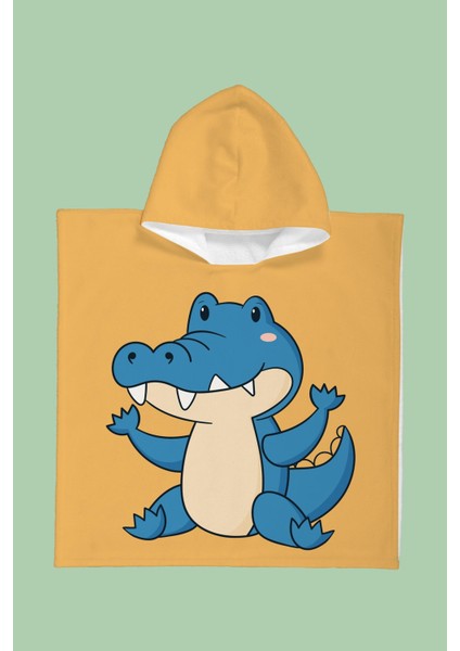 Crocodile Çocuk Panço Plaj Havlusu