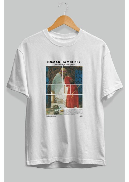 Osman Hamdi Bey Ön Baskılı Oversize T-Shirt Erkek Kadın Bisiklet Yaka Pamuk Tişort fiyatları