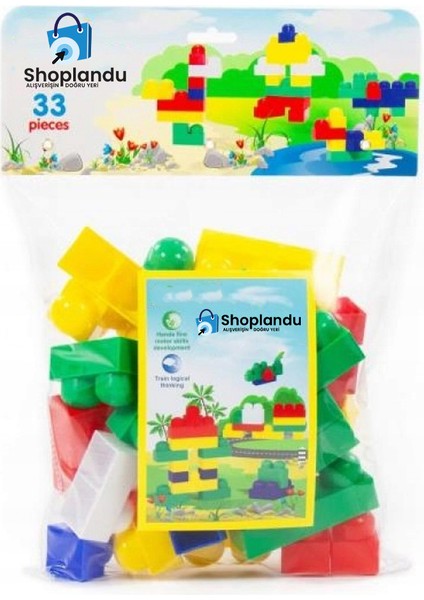 Oyuncak 33 Parça Eğitici Tasarım Blokları