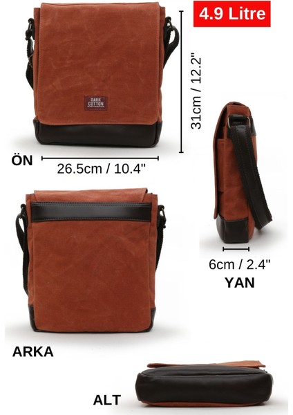 Turuncu Suya Dayanıklı Mumlu Kanvas Omuz Çantası, Laptop ve Okul Için Şık Tasarım fiyatları