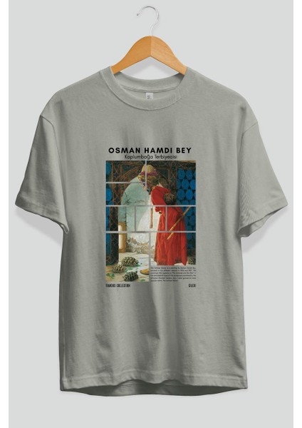 Osman Hamdi Bey Ön Baskılı Oversize T-Shirt Erkek Kadın Bisiklet Yaka Pamuk Tişort fiyatları
