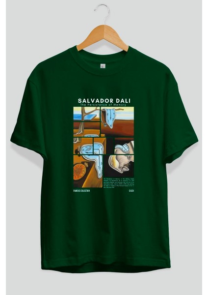 Salvador Dali Ön Baskılı Oversize T-Shirt Erkek Kadın Bisiklet Yaka Pamuk Tişort fiyatları