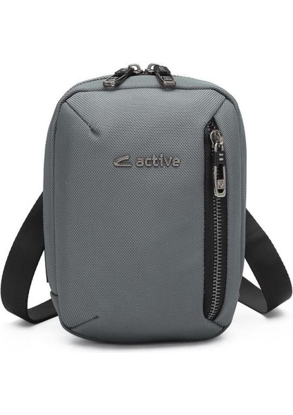 Erkek Küçük Omuz Çantası, Oxford Kumaş, Rahat ve Şık Tasarım, Gri Renk