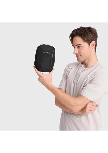 Erkek Küçük Omuz Çantası, Oxford Kumaş, Rahat ve Şık Tasarım, Gri Renk