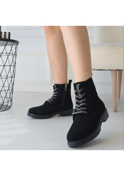 Bernishoes Kolly Siyah Süet Bağcıklı Bot fırsatları
