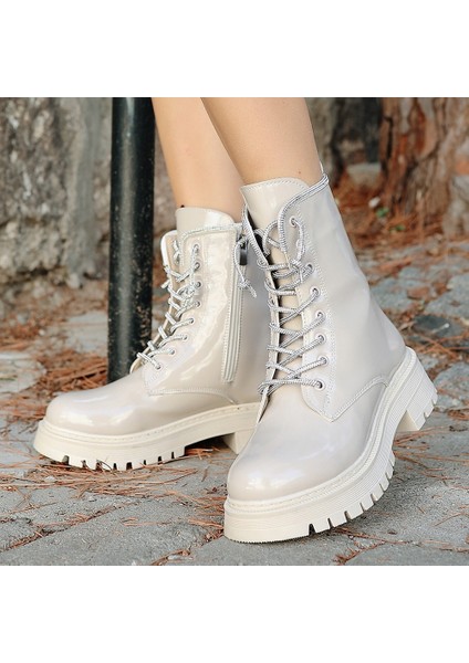 Bernishoes Woint Bej Rugan Bağcıklı Bot fırsatları