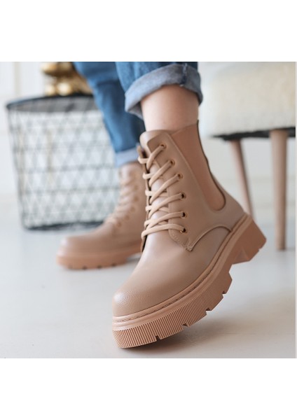 Bernishoes Daum Nude Cilt Bağcıklı Bot fırsatları