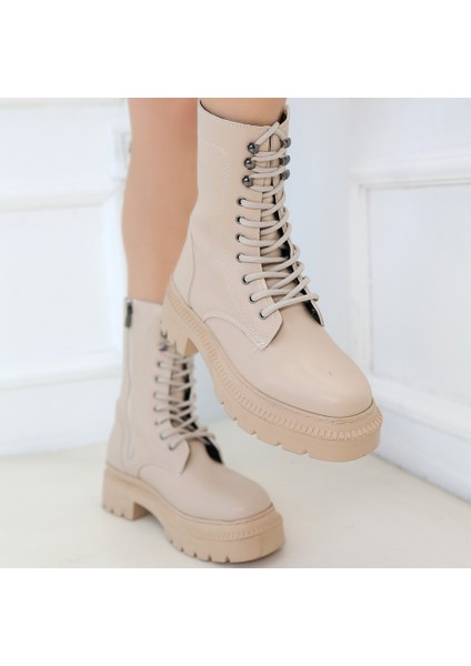 Bernishoes Caxa Nude Cilt Bağcıklı Bot fırsatları