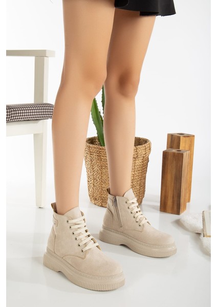 Bernishoes Jiwa Bej Süet Bağcıklı Bot modelleri