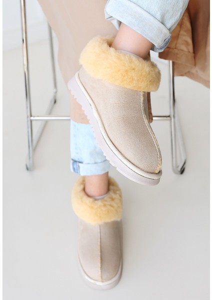 Bernishoes Abby Bej Süet Bot modelleri