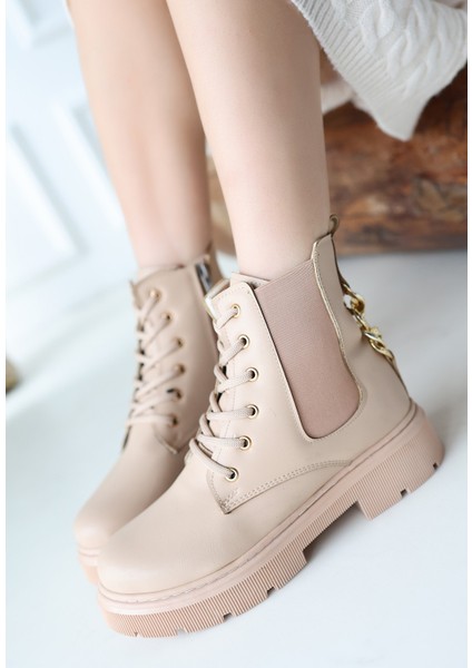 Bernishoes Harte Nude Cilt Bağcıklı Bot fiyatları