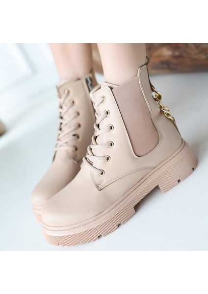 Bernishoes Harte Nude Cilt Bağcıklı Bot fırsatları