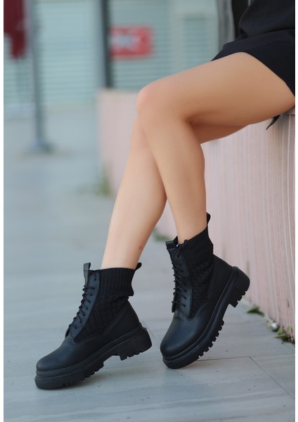 Bernishoes Utag Siyah Cilt Bağcıklı Bot modelleri