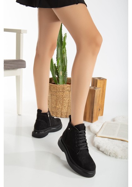 Bernishoes Jiwa Siyah Süet Bağcıklı Bot modelleri